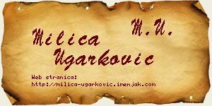 Milica Ugarković vizit kartica